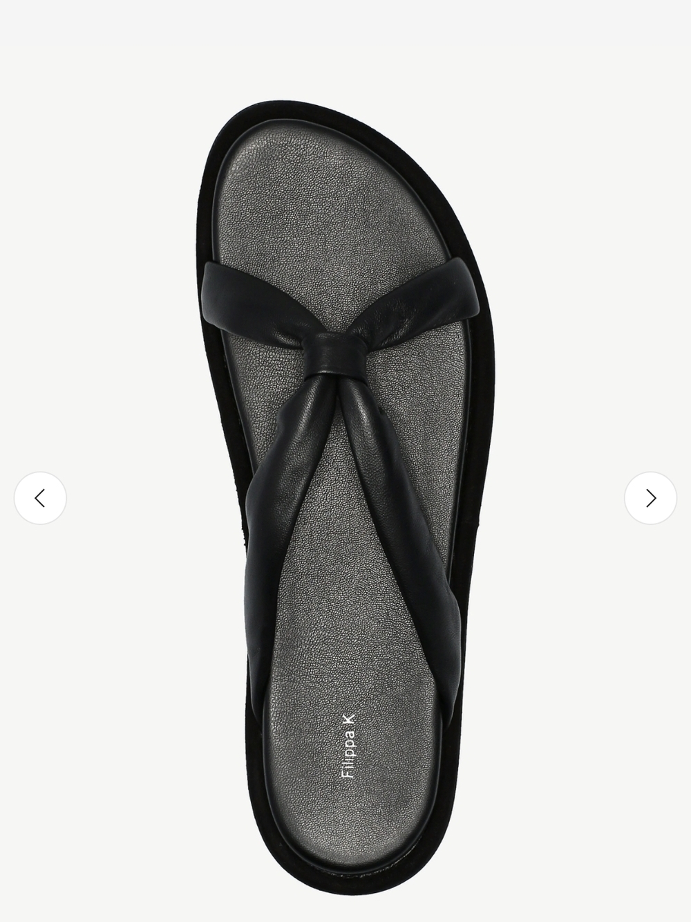 New Filippa K Alma Soft Black Sandal 6 US New In Box